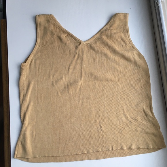 Rare Vintage 100% Silk Gold Grace Knitwear Tank - Picture 3 of 4